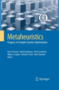 Cover image: Metaheuristics 1st edition 9780387719191