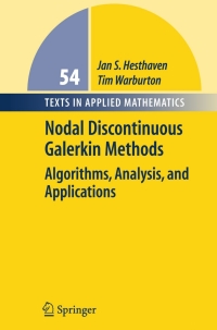 Cover image: Nodal Discontinuous Galerkin Methods 9780387720654