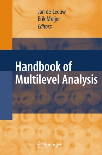 Cover image: Handbook of  Multilevel Analysis 1st edition 9780387731834