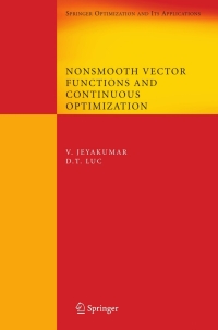 صورة الغلاف: Nonsmooth Vector Functions and Continuous Optimization 9780387737164