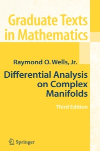 Cover image: Differential Analysis on Complex Manifolds 3rd edition 9780387738918