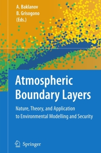 Cover image: Atmospheric Boundary Layers 1st edition 9780387743189