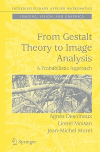 Titelbild: From Gestalt Theory to Image Analysis 9780387726359