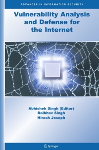 Immagine di copertina: Vulnerability Analysis and Defense for the Internet 1st edition 9780387743899