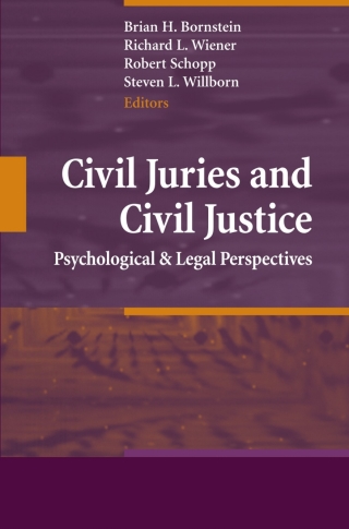 Imagen de portada: Civil Juries and Civil Justice 1st edition 9780387744889