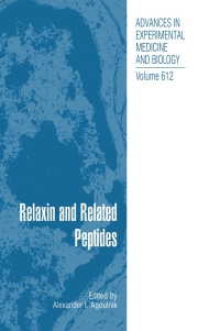 Cover image: Relaxin and Related Peptides 1st edition 9780387746708