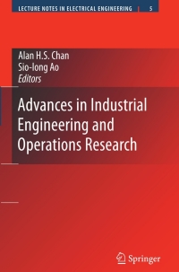 Cover image: Advances in Industrial Engineering and Operations Research 9780387749037