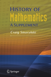 Cover image: History of Mathematics 9780387754802