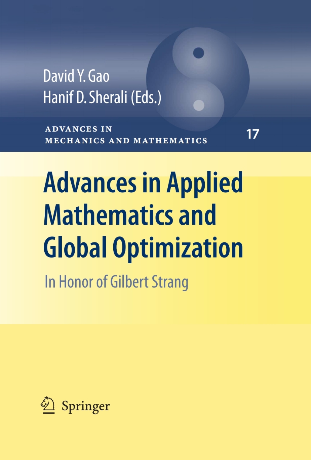 Advances in Applied Mathematics and Global Optimization In Honor of Gilbert Strang 1st Edition