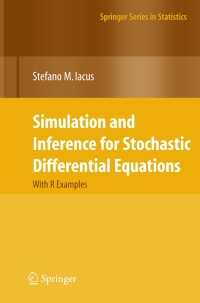 Imagen de portada: Simulation and Inference for Stochastic Differential Equations 9780387758381
