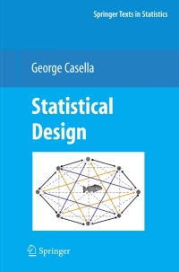 Cover image: Statistical Design 9780387759647