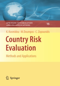 Immagine di copertina: Country Risk Evaluation 9781441945723