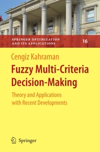 Cover image: Fuzzy Multi-Criteria Decision Making 9780387768120