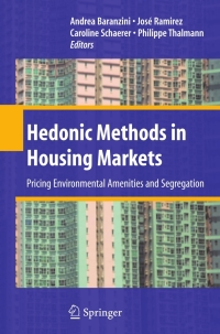 Imagen de portada: Hedonic Methods in Housing Markets 1st edition 9780387768144