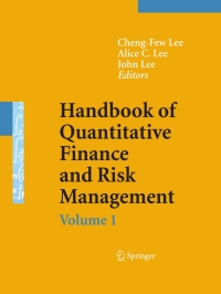 表紙画像: Handbook of Quantitative Finance and Risk Management 9780387771168