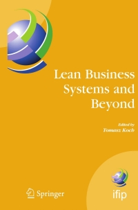 Cover image: Lean Business Systems and Beyond 1st edition 9780387772486