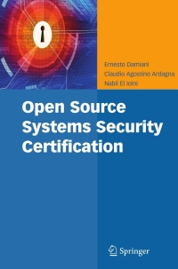 Cover image: Open Source Systems Security Certification 9780387773230