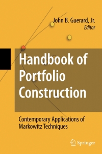 Cover image: Handbook of Portfolio Construction 9780387774381