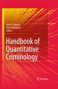 Cover image: Handbook of Quantitative Criminology 9780387776491
