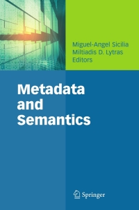 صورة الغلاف: Metadata and Semantics 1st edition 9780387777443