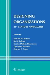 Cover image: Designing Organizations 1st edition 9780387777757