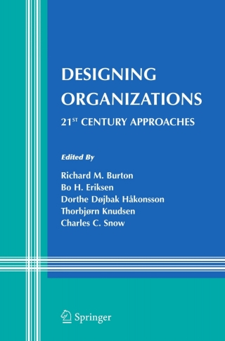 Cover image: Designing Organizations 1st edition 9780387777757