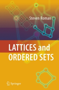 Cover image: Lattices and Ordered Sets 9780387789002