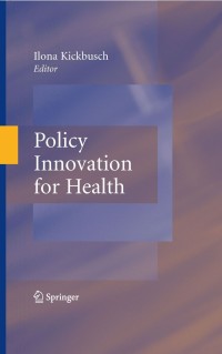 Cover image: Policy Innovation for Health 1st edition 9780387798752