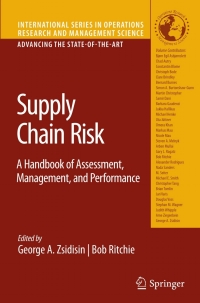 Imagen de portada: Supply Chain Risk 1st edition 9780387799339