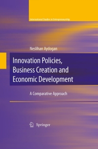 Cover image: Innovation Policies, Business Creation and Economic Development 9780387799759