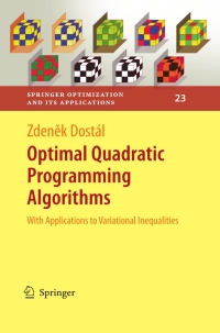 Imagen de portada: Optimal Quadratic Programming Algorithms 9781441946485