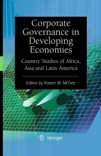 Cover image: Corporate Governance in Developing Economies 1st edition 9780387848327