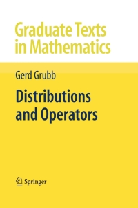 Cover image: Distributions and Operators 9780387848945