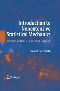 Imagen de portada: Introduction to Nonextensive Statistical Mechanics 9780387853581
