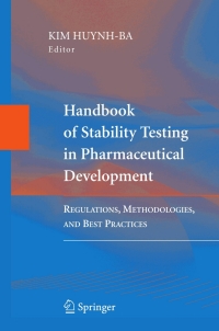 Cover image: Handbook of Stability Testing in Pharmaceutical Development 1st edition 9780387856261