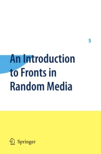 表紙画像: An Introduction to Fronts in Random Media 9780387876825