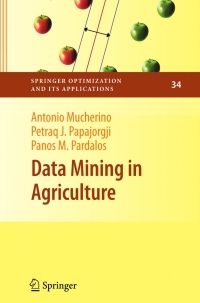 Cover image: Data Mining in Agriculture 9780387886145