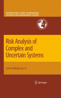 Cover image: Risk Analysis of Complex and Uncertain Systems 9780387890135