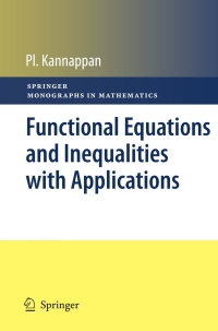 Titelbild: Functional Equations and Inequalities with Applications 9780387894911