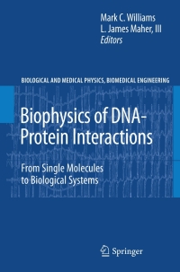 Immagine di copertina: Biophysics of DNA-Protein Interactions 9780387928074