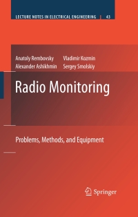Cover image: Radio Monitoring 9780387980997