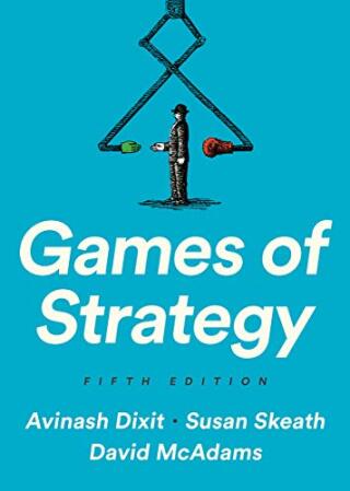 Cover image: Games of Strategy 5th edition 9780393422191