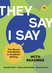 Cover image: "They Say / I Say"  with Readings 5th edition 9780393538731