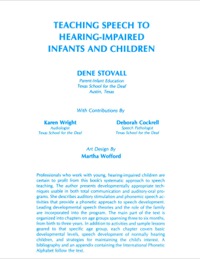 Cover image: Teaching Speech to Hearing-impaired Infants and Children: Zero to Three Years 1st edition 9780398046804