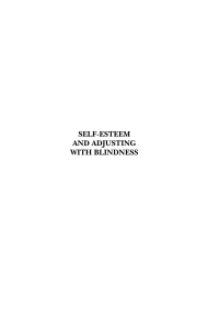 Cover image: Self-Esteem and Adjusting with Blindness: The Process of Responding to Life's Demands 1st edition 9780398075095