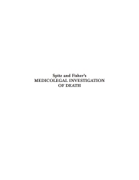 Cover image: Spitz and Fisher's Medicolegal Investigation of Death 4th edition 9780398075446