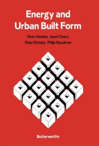 Cover image: Energy and Urban Built Form 9780408008914
