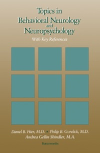 Omslagafbeelding: Topics in Behavioral Neurology and Neuropsychology: With Key References 9780409951653