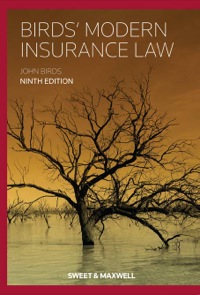 Cover image: Birds' Modern Insurance Law 9th edition 9780414023307