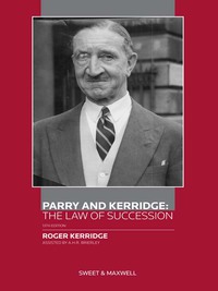 Cover image: Parry and Kerridge: The Law of Succession 13th edition 9780414033580
